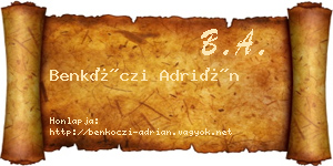 Benkóczi Adrián névjegykártya