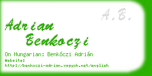 adrian benkoczi business card